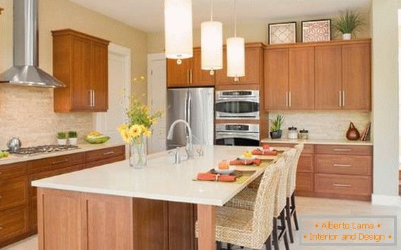 Wicker furniture photo - bar chairs in the kitchen