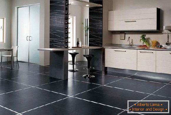 how to choose a floor tile in the kitchen