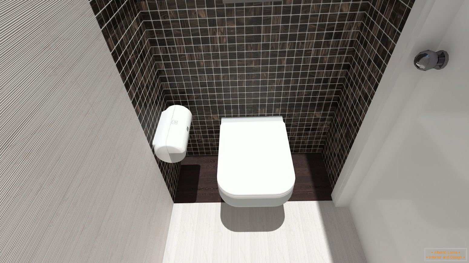 Mosaic плитка в дизайне туалета