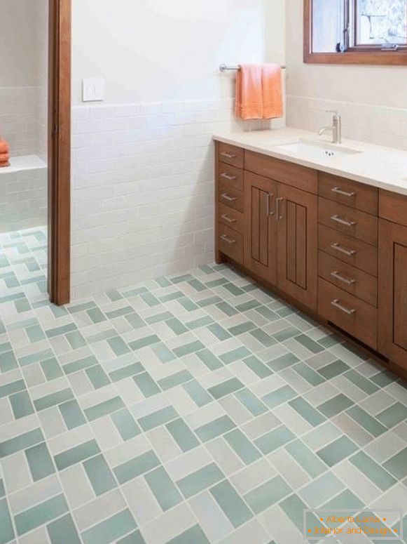 Simple decoration of the bathroom tiles photo design