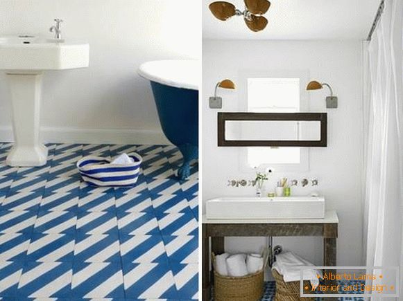 Fashionable bathroom tiles 2015: геометрические рисунки 