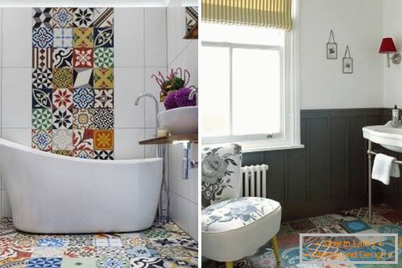 Bathroom Design Photo Fashionable Tile 2015 пэчворк
