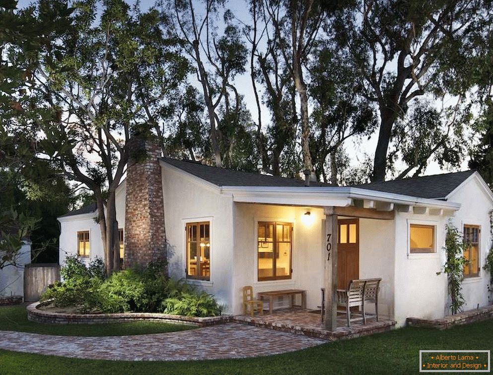 Modern cottage in white color