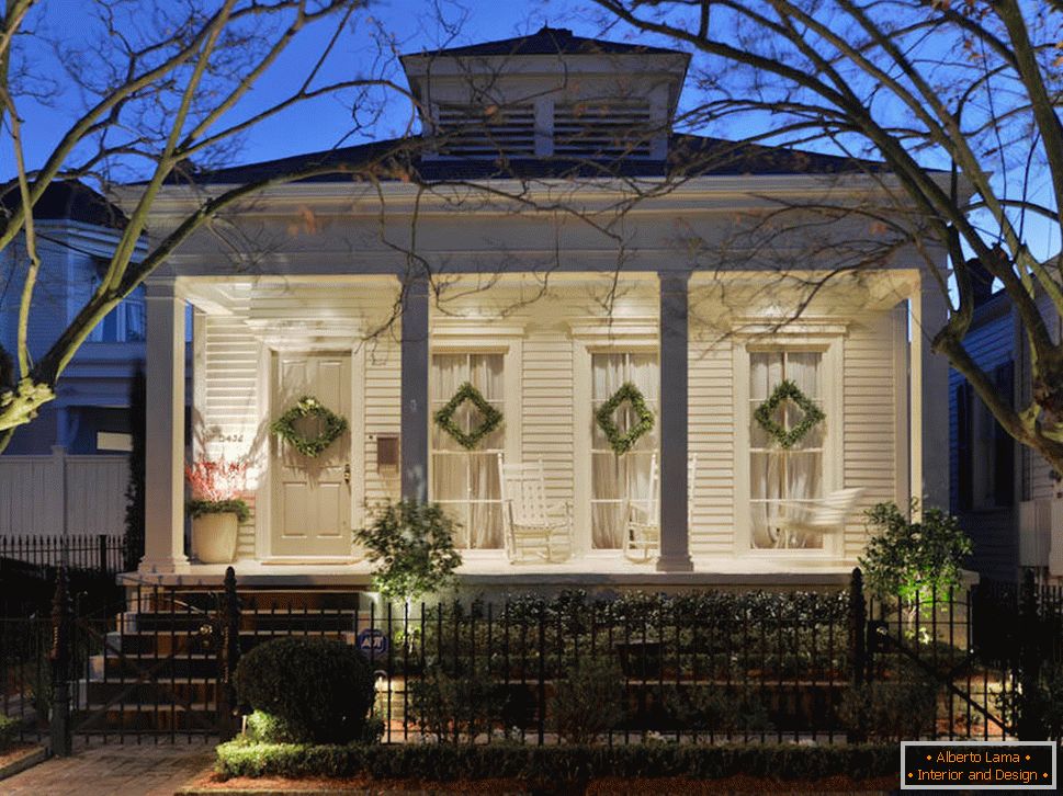 LED lighting of the cottage terrace