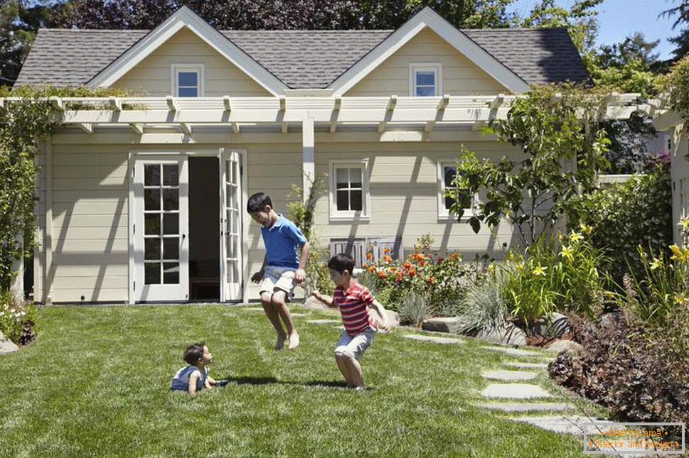 The patio of the cottage