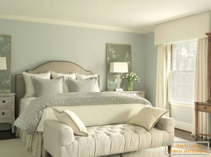 Bedroom design in neutral colors