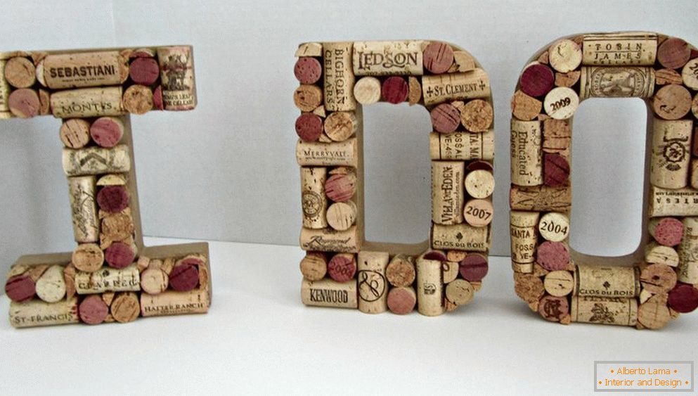 Words from wine corks