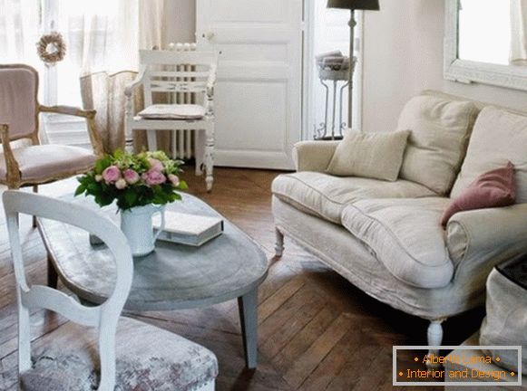 Modern interior of a small living room