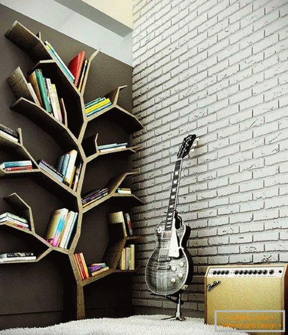 Book shelf in the form of wood