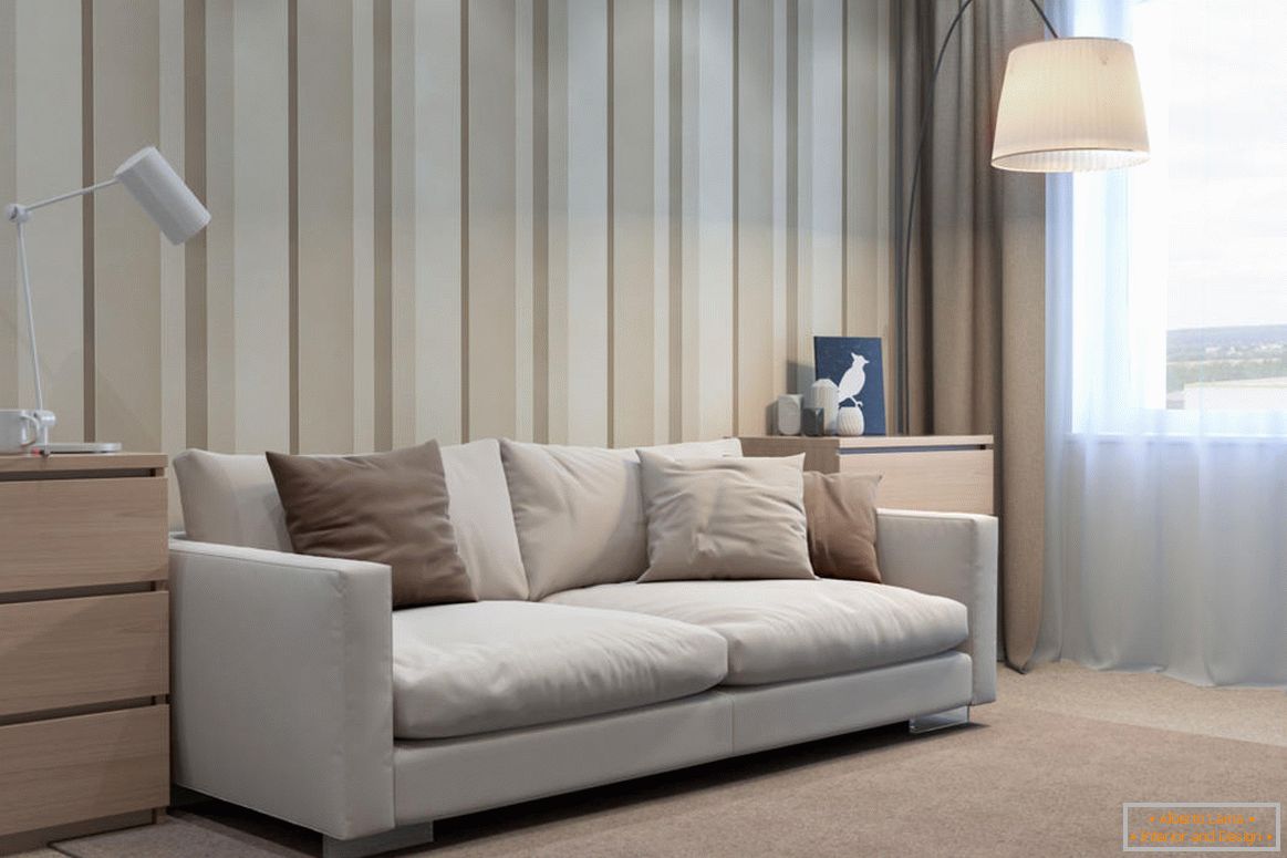 Living room in beige tones