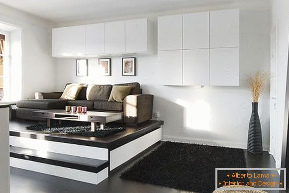 Modern living room in a simple style