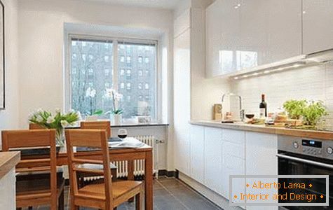 Small kitchen with dining area