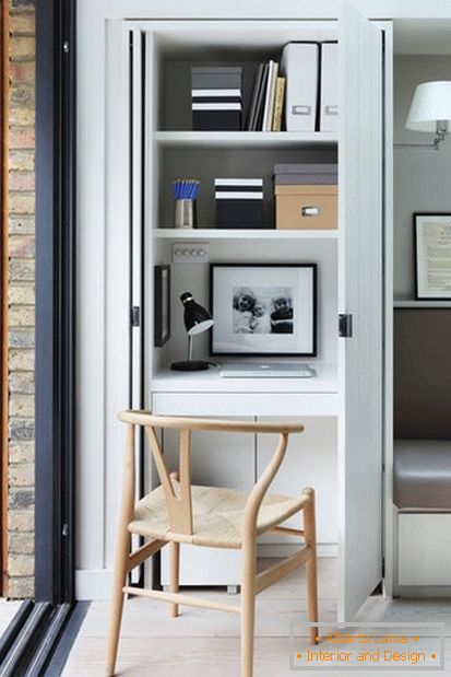 Hidden cabinet in the closet