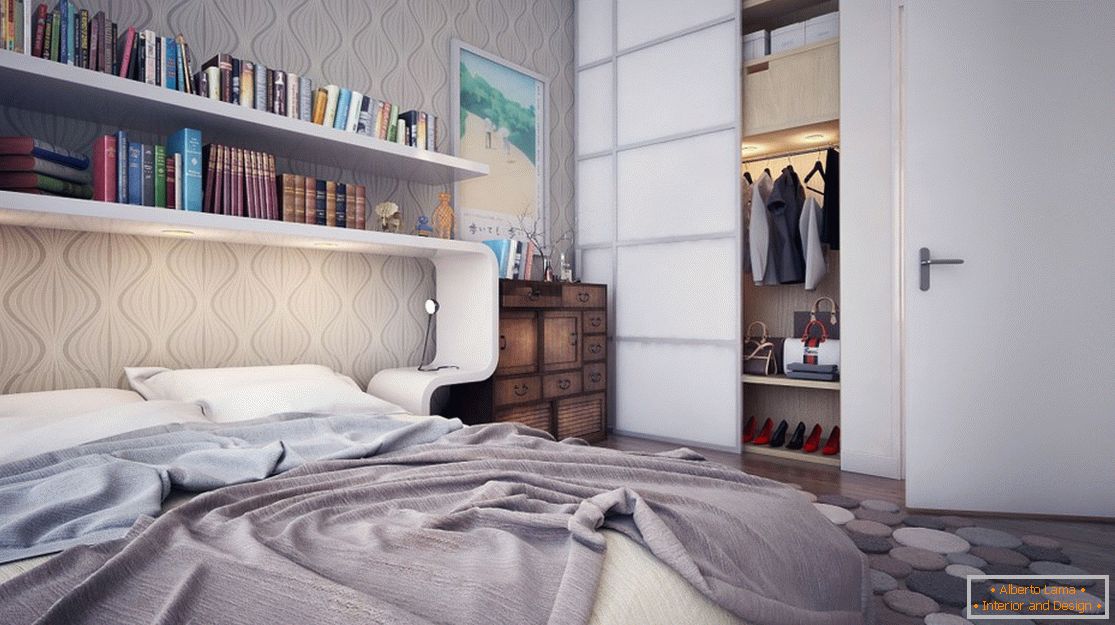 Interior of a small bedroom
