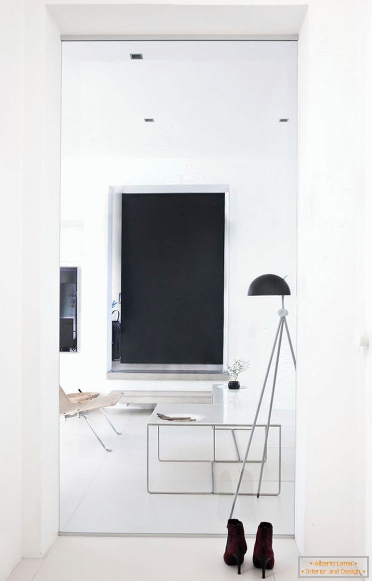 Design of a small apartment in black and white - фото 7