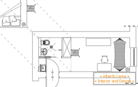 The layout of a small apartment