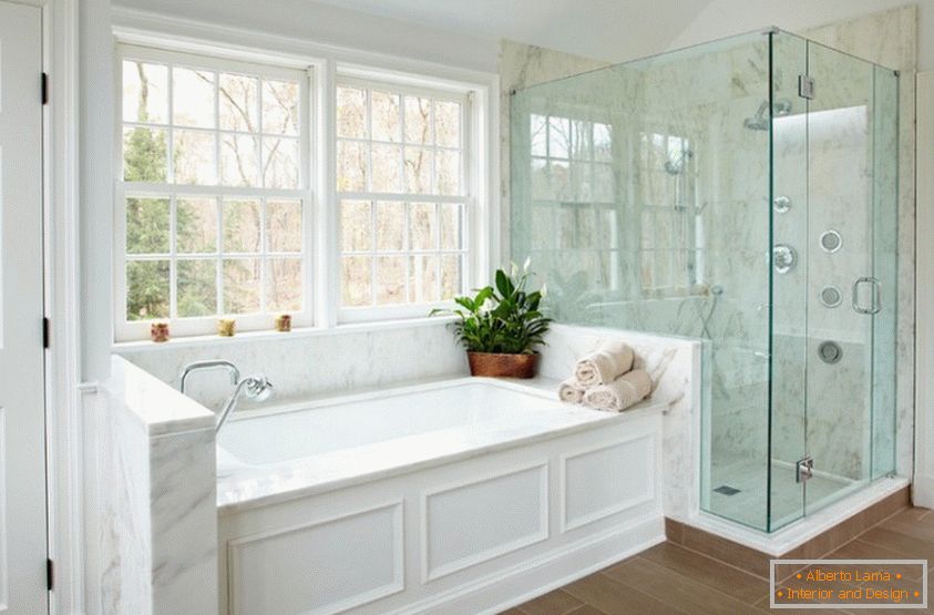 Bathroom interior from marble