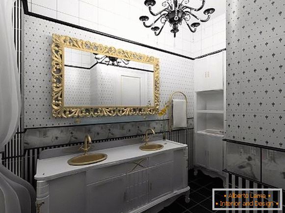 chandelier for a bathroom in a classic style