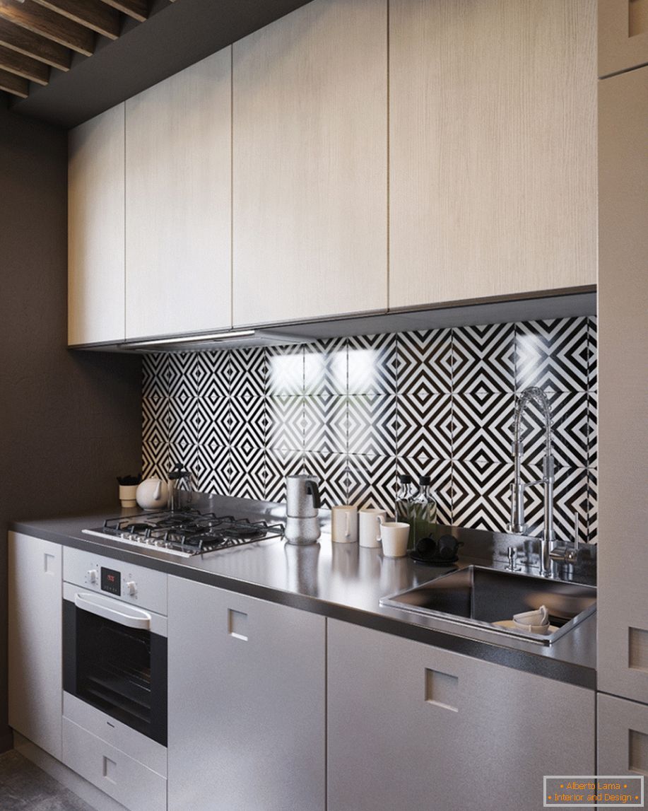 Interior of a small kitchen