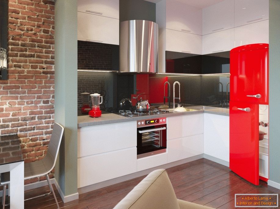 Interior of a small kitchen