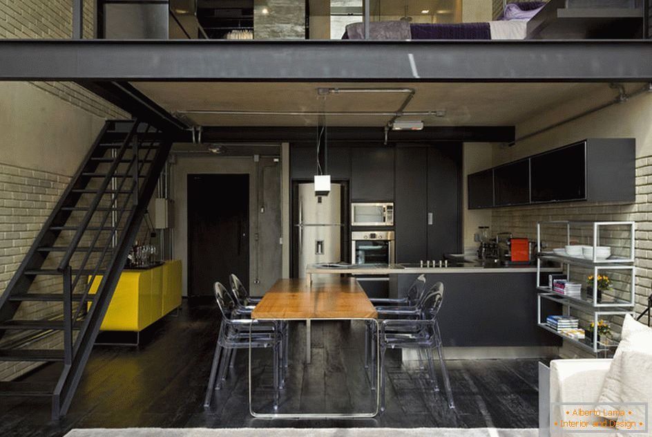 Interior of a small kitchen