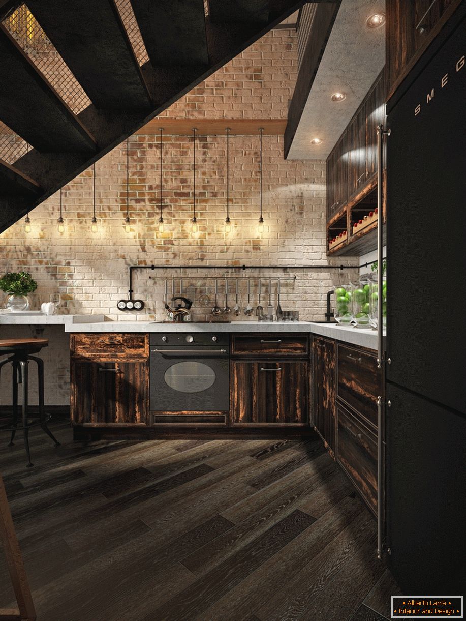 Interior of a small kitchen