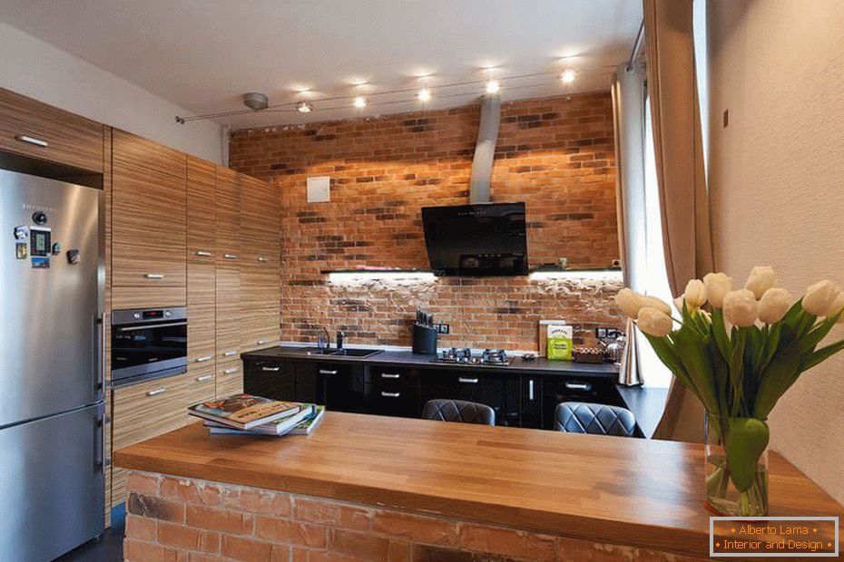 Interior of a small kitchen