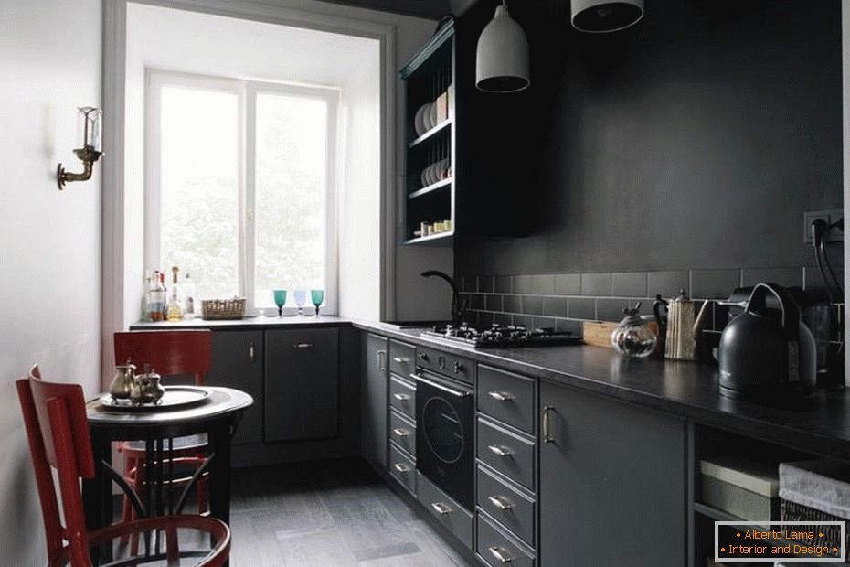 Interior of a small kitchen