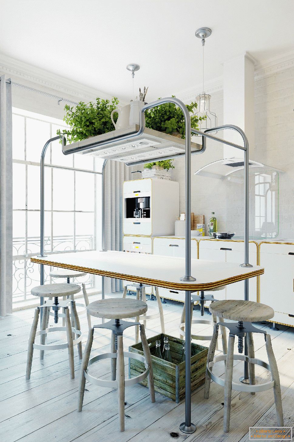 Interior of a small kitchen