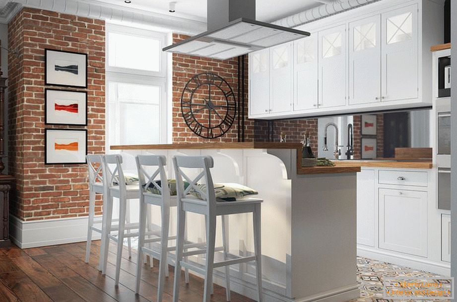 Interior of a small kitchen