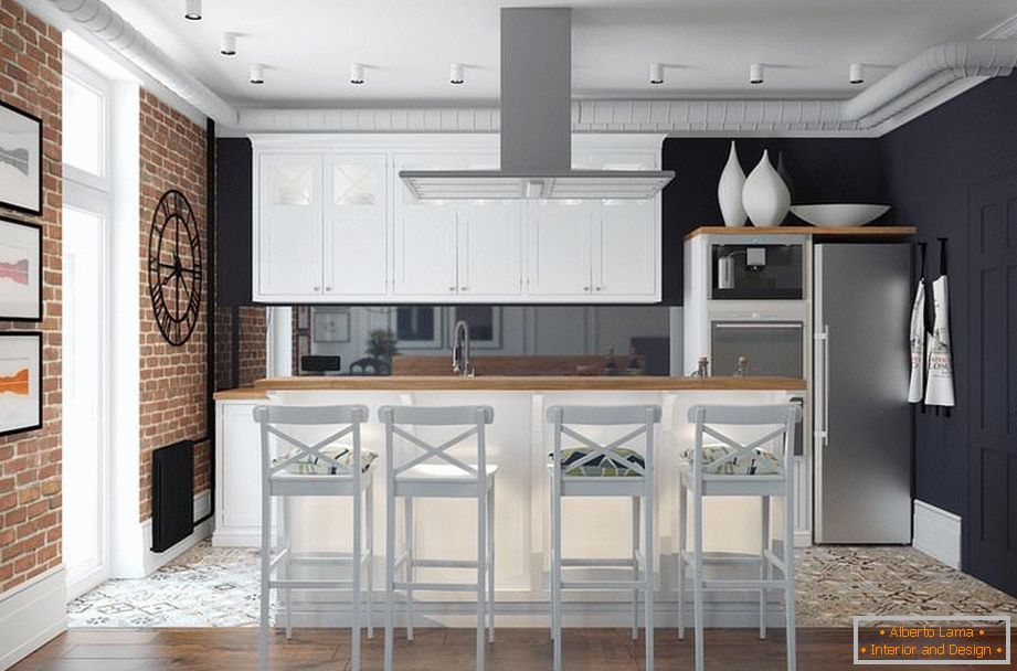 Interior of a small kitchen