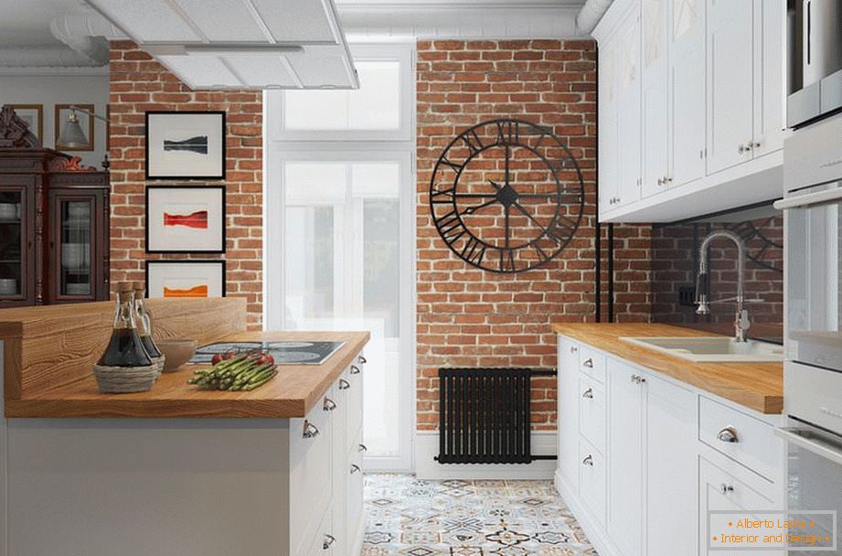 Interior of a small kitchen