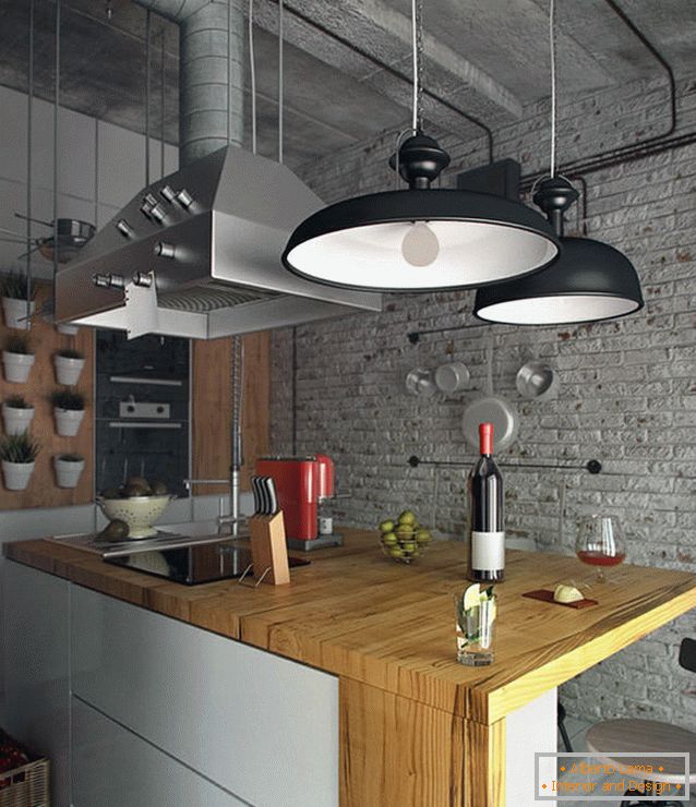 Interior of a small kitchen