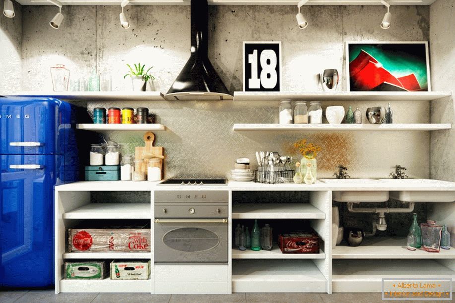 Interior of a small kitchen