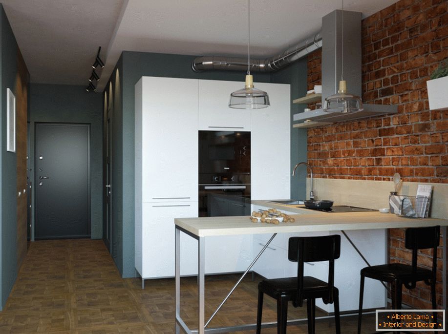 Interior of a small kitchen