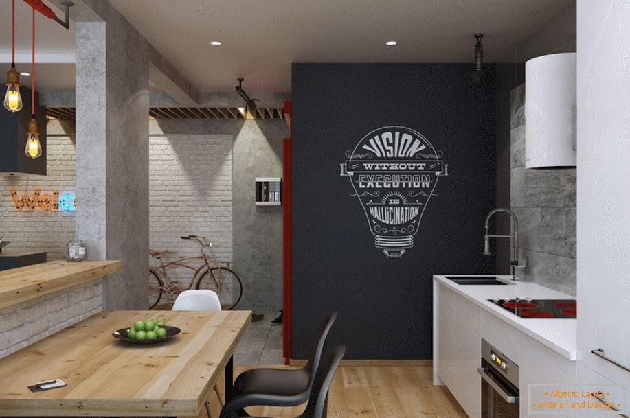 Interior of a small kitchen