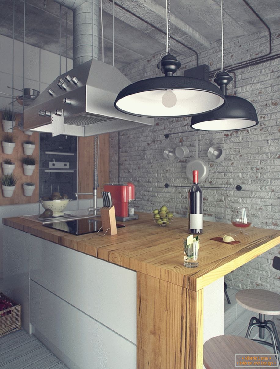 Interior of a small kitchen