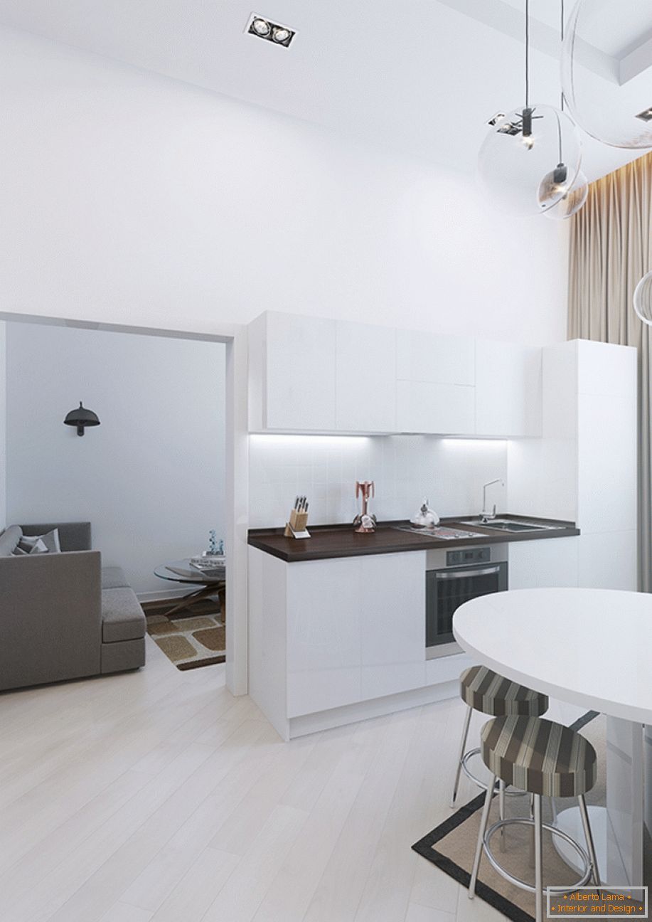 Interior of a small kitchen