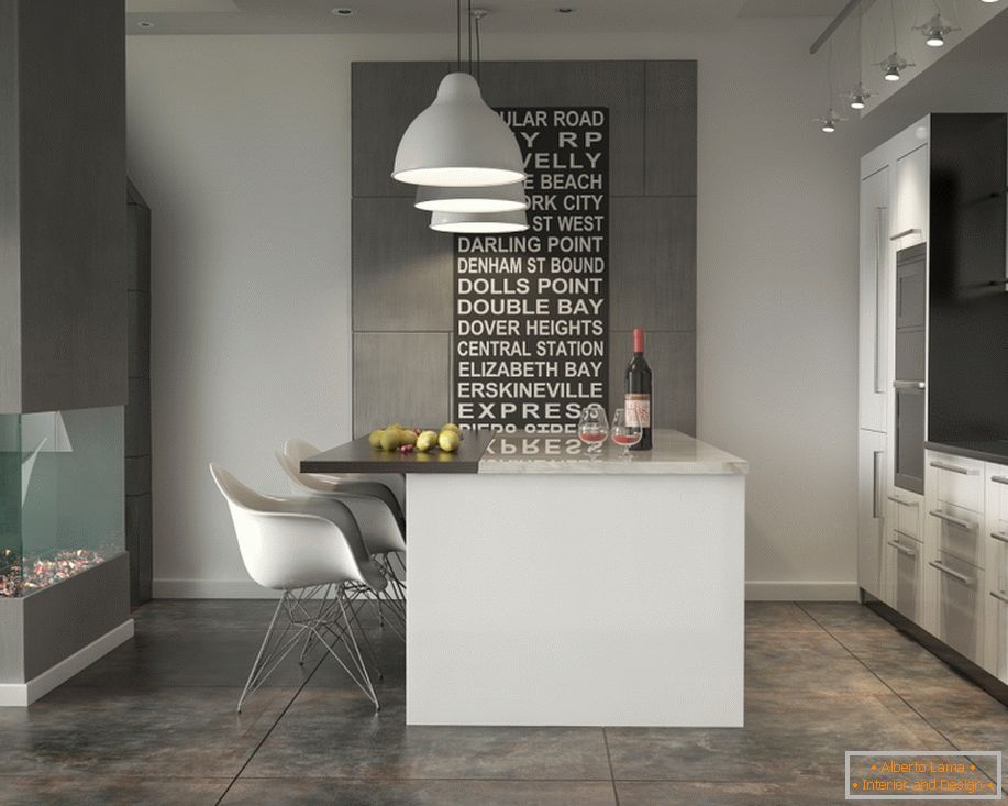 Interior of a small kitchen