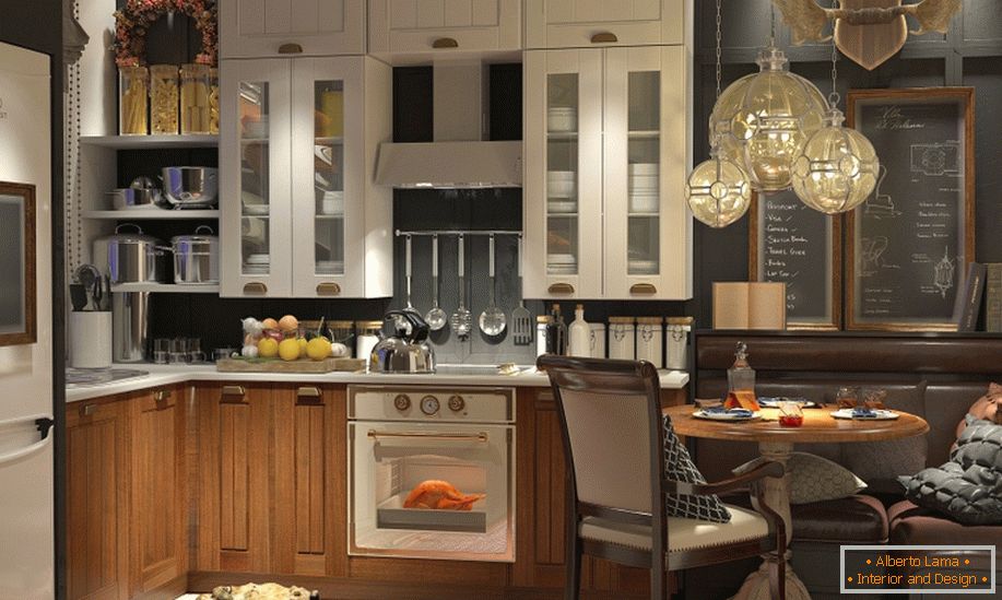 Interior of a small kitchen