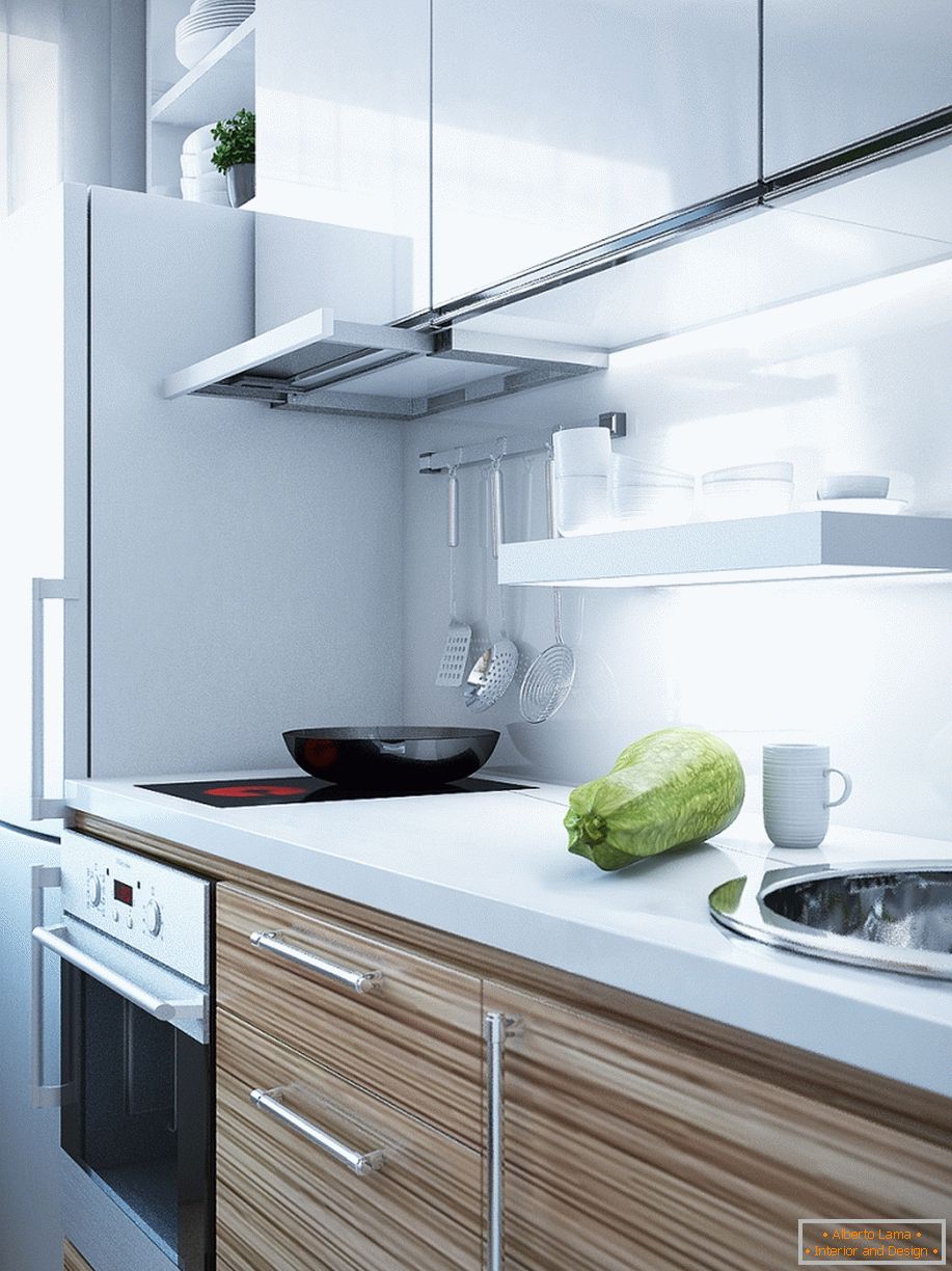 Interior of a small kitchen