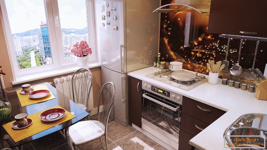 Interior of a small kitchen