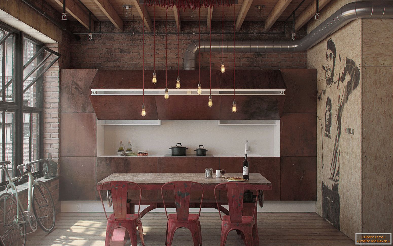 Interior of a small kitchen