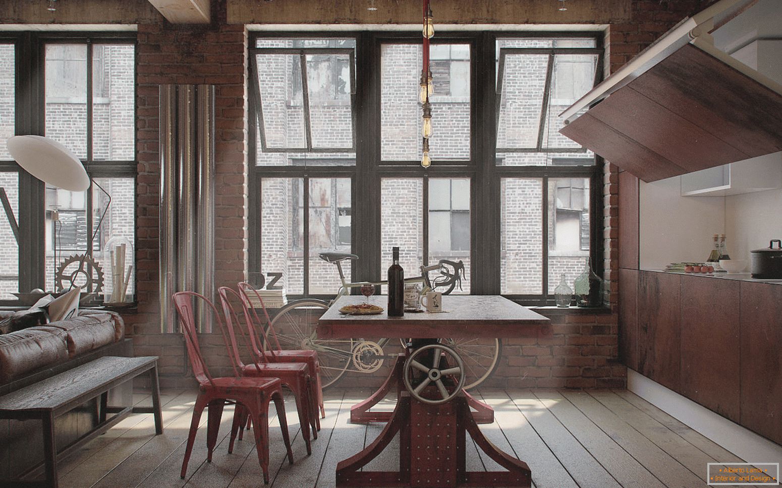 Interior of a small kitchen