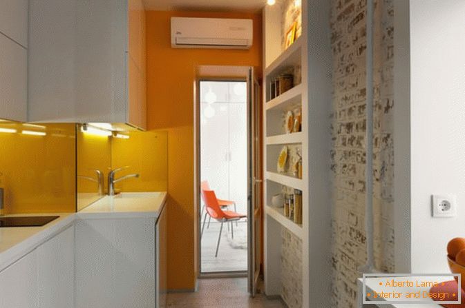 Kitchen of a small studio apartment in Kiev