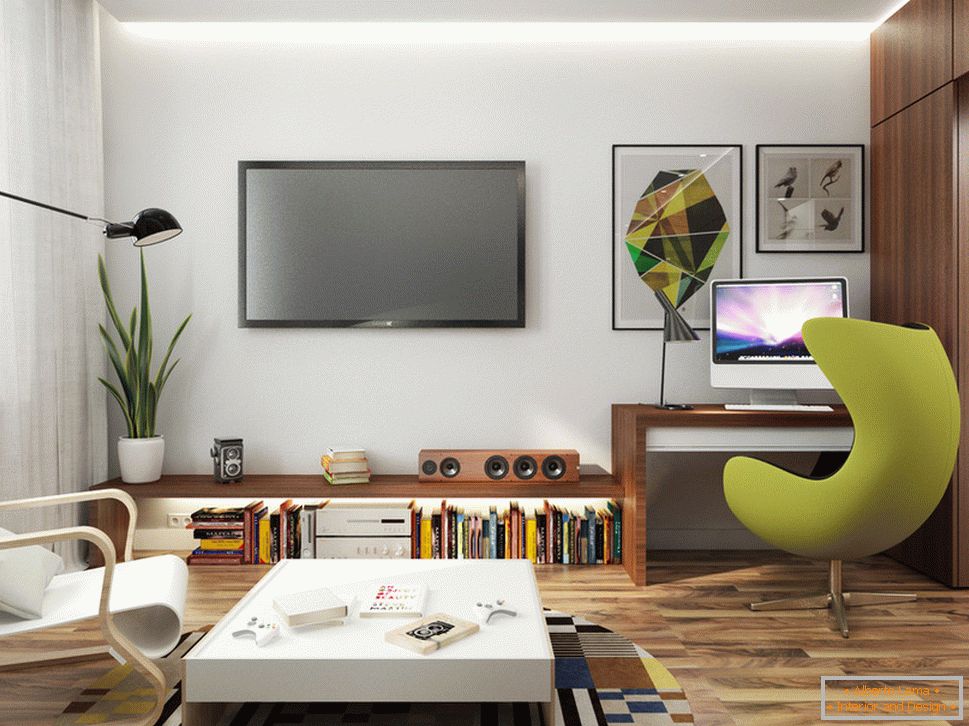 Interior of a small living room