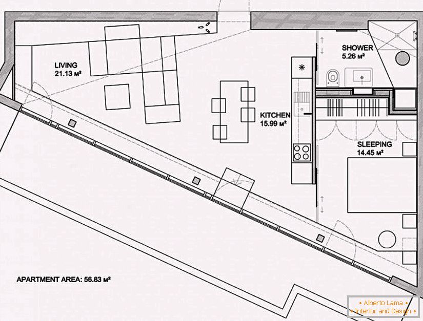 Apartment plan after reconstruction