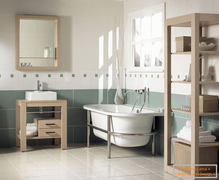 Contemporary design of the bathroom