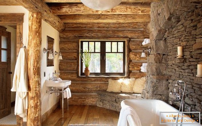 Bathroom finishes in wood