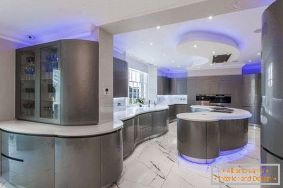 LED lighting for the kitchen in a modern style